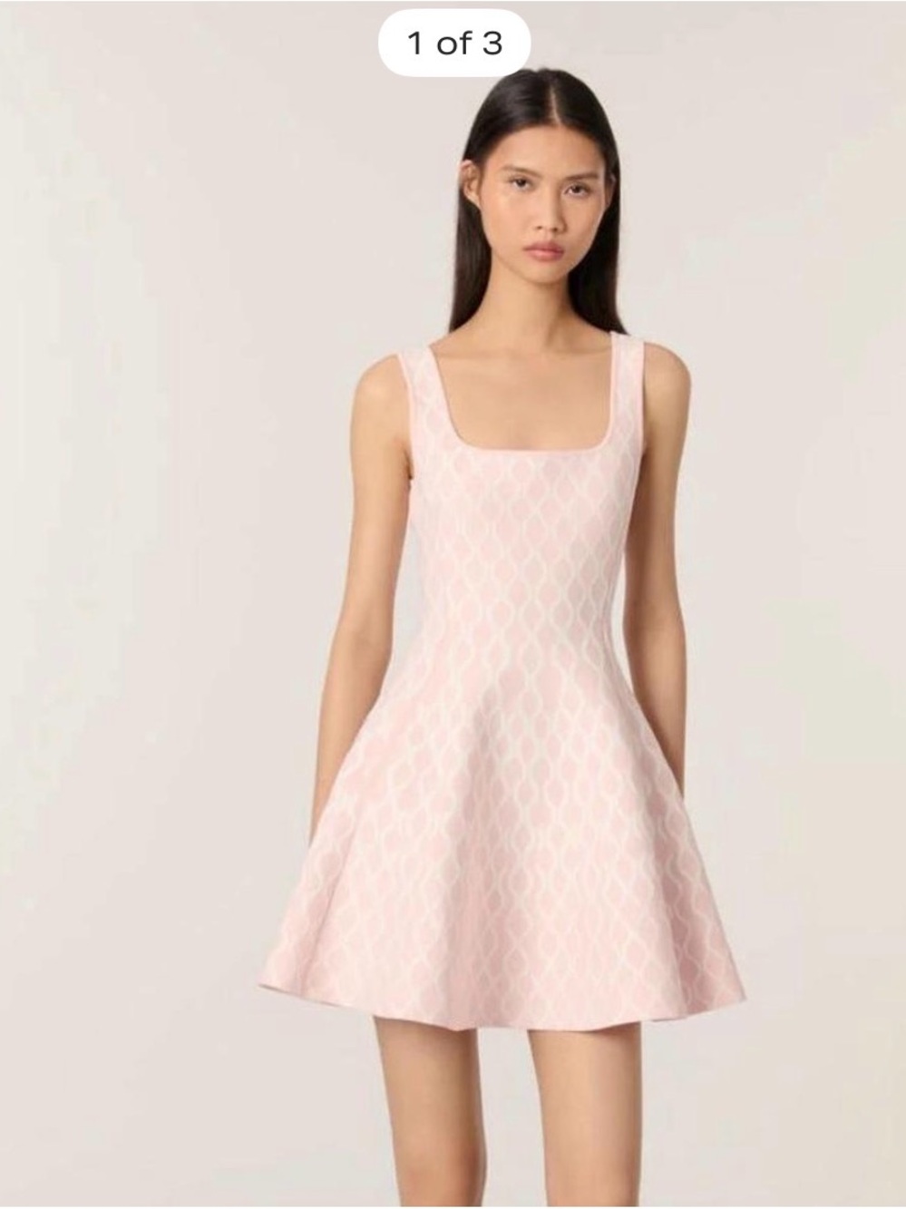 Sleeveless Pink Fit-and-Flare Dress
